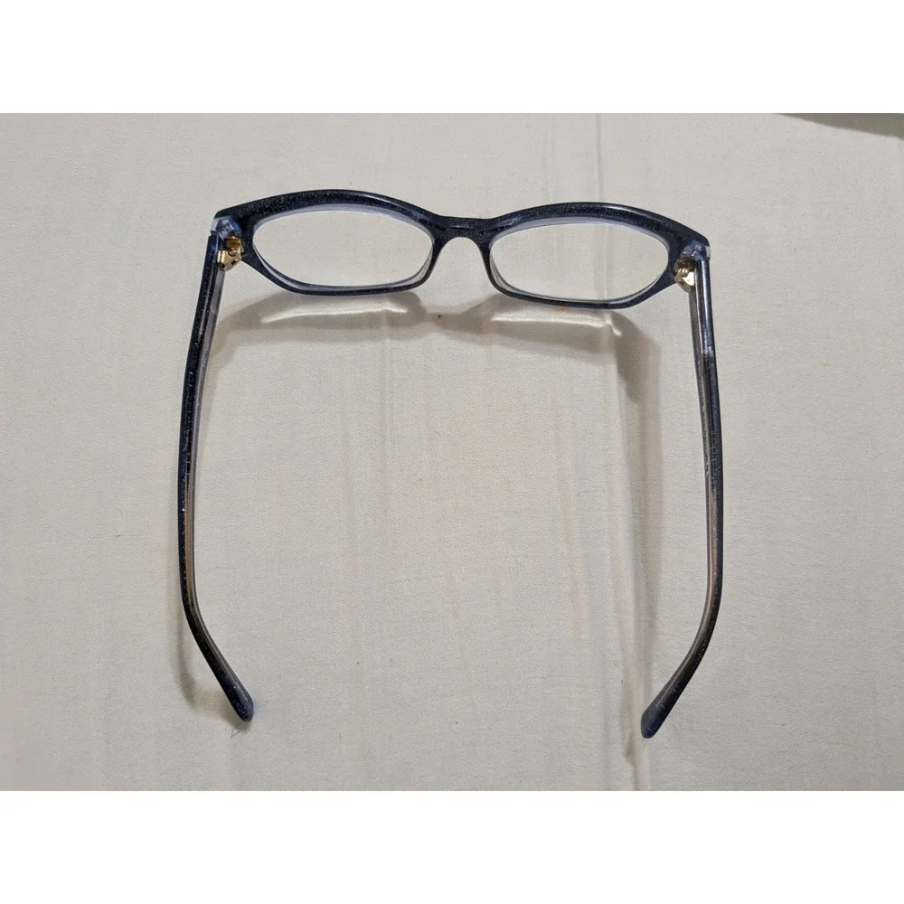 Kate Spade Eyeglasses VIVI ESV Blue on Glitter Semi Cat Eye Frame 51[]16 135